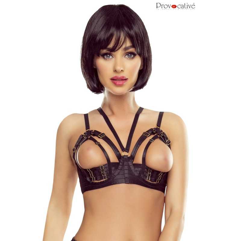 SublimLove Loveshop 42 Soutien Gorge Ouvert Harnais Noir SublimLove Loveshop 42 Soutien Gorge Ouvert Harnais Noir