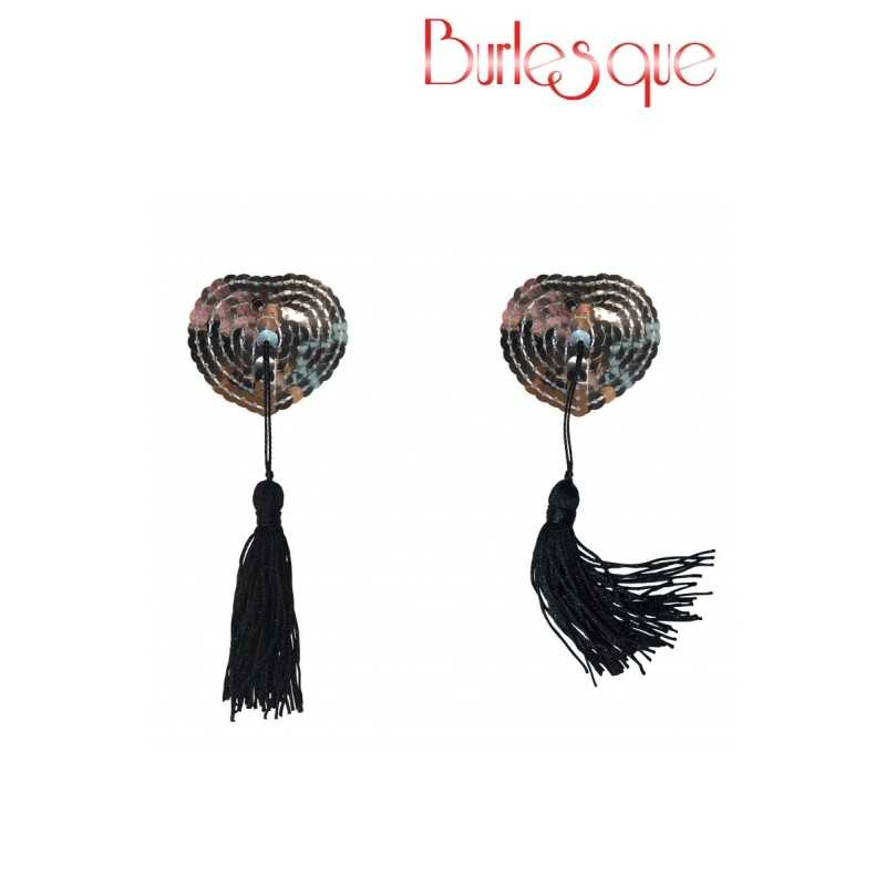 SublimLove Loveshop 42 Nipple Gipsy Coeur Sequin et Pompon Noir SublimLove Loveshop 42 Nipple Gipsy Coeur Sequin et Pompon Noir