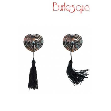 SublimLove Loveshop 42 Nipple Gipsy Coeur Sequin et Pompon Noir