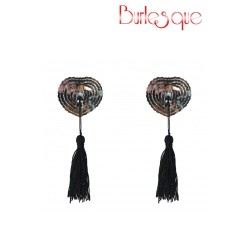 SublimLove Loveshop 42 Nipple Gipsy Coeur Sequin et Pompon Noir