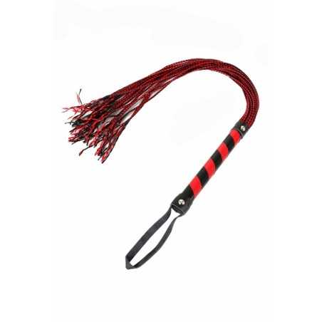 SublimLove Loveshop 42 Martinet Noir Rouge Lanières Tréssées