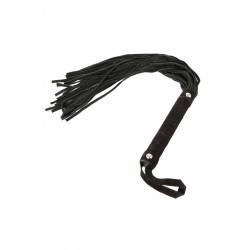 SublimLove Loveshop 42 Martinet Noir Effet Daim Avec Rivets 50Cm