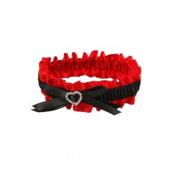 SublimLove Loveshop 42 Collier Ou Jarretière Satin Rouge Orné