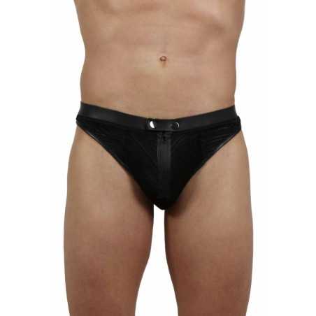 SublimLove Loveshop 42 String Homme Micro Résille Wetlook Zip