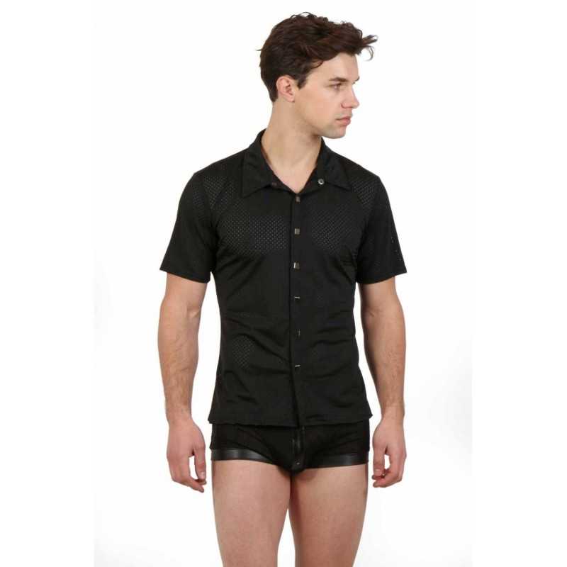 SublimLove Loveshop 42 Chemise Homme Tissu Perforé Col Bouton SublimLove Loveshop 42 Chemise Homme Tissu Perforé Col Bouton