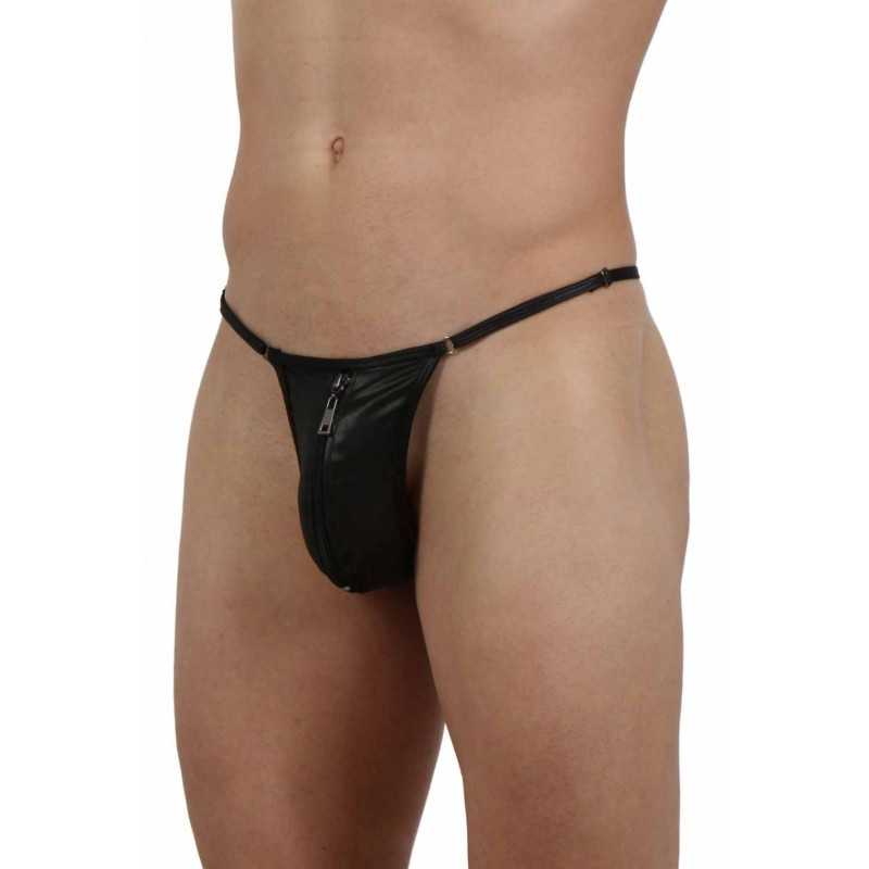 SublimLove Loveshop 42 String Homme Wetlook Zip Devant SublimLove Loveshop 42 String Homme Wetlook Zip Devant