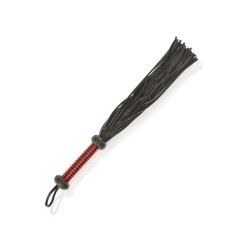 SublimLove Loveshop 42 Petit Fouet Cuir Noir et Rouge