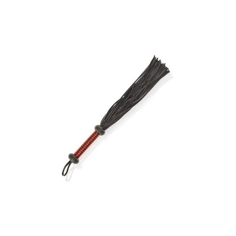 SublimLove Loveshop 42 Petit Fouet Cuir Noir et Rouge