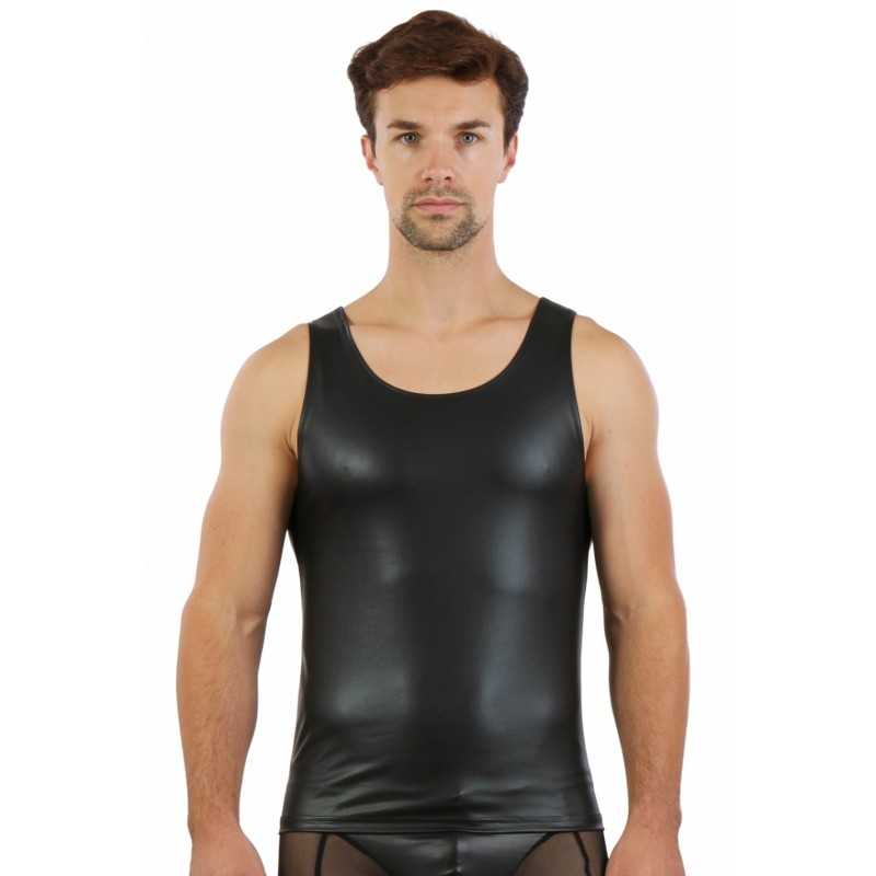 SublimLove Loveshop 42 Débardeur wetlook noir Homme SublimLove Loveshop 42 Débardeur wetlook noir Homme