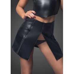 SublimLove Loveshop 42 Jupe effet cuir motif relief zip va et