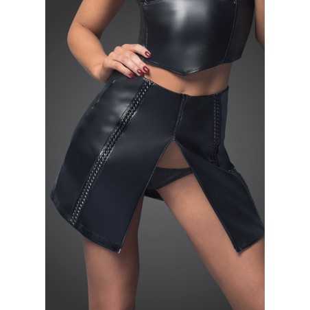 SublimLove Loveshop 42 Jupe effet cuir motif relief zip va et