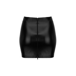 SublimLove Loveshop 42 Jupe effet cuir motif relief zip va et