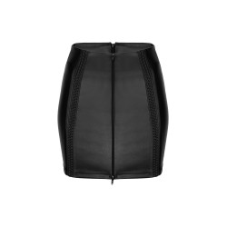 SublimLove Loveshop 42 Jupe effet cuir motif relief zip va et
