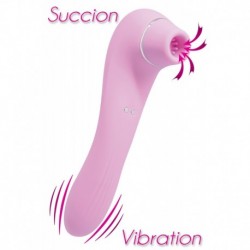 Midnight QUIVER Rose Stimulateur Clitoridien Succion ou Vibration