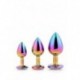 Boite 3 Gleaming Love Bijou Plug Irisé Multicolor S-M-L