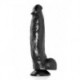 Large Grand Gode Ventouse Noir