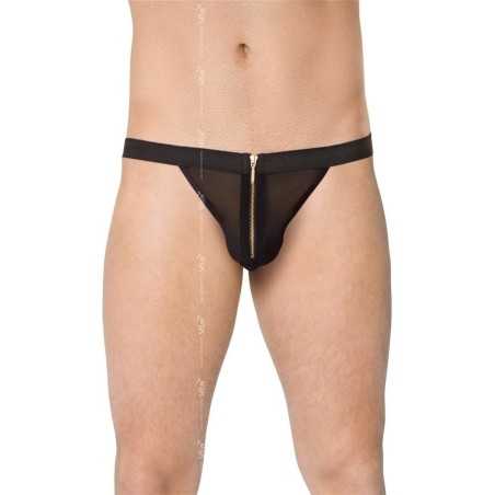 SublimLove Loveshop 42 String noir zip doré devant Homme