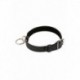 Collier Simili Cuir Noir et Anneau