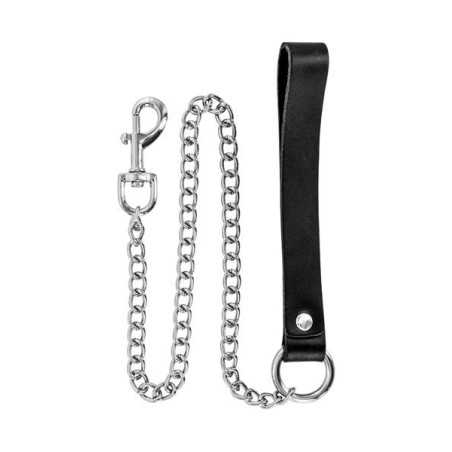 SublimLove Loveshop 42 Laisse Métal Poignée Cuir 72 Cm Fetish