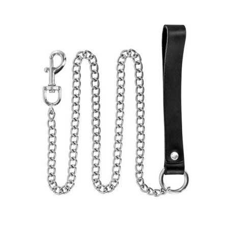 SublimLove Loveshop 42 Laisse Métal Poignée Cuir 115 Cm Fetish