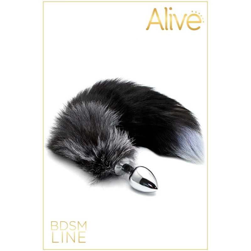 SublimLove Loveshop 42 Plug Métal FOX Queue de Renard noir blanc SublimLove Loveshop 42 Plug Métal FOX Queue de Renard noir blanc