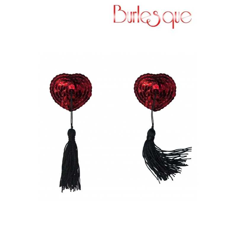 SublimLove Loveshop 42 Nipple Gipsy Coeur Sequin et Pompon Noir