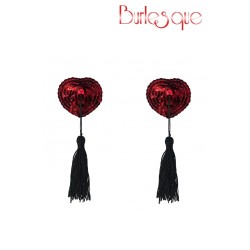SublimLove Loveshop 42 Nipple Gipsy Coeur Sequin et Pompon Noir