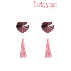 SublimLove Loveshop 42 Nipple Gipsy Coeur Sequin et Pompon Noir
