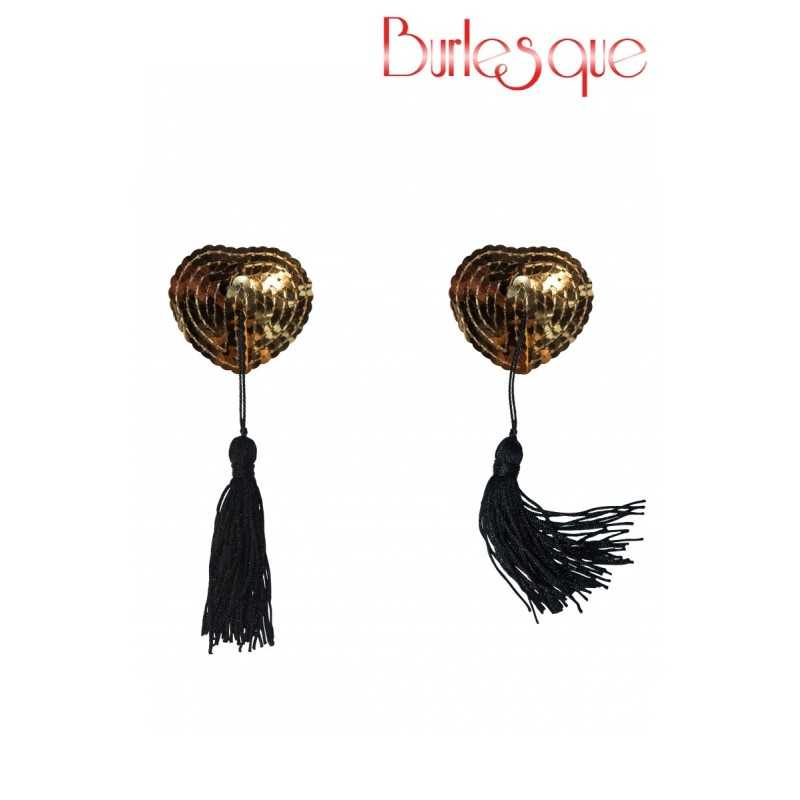 SublimLove Loveshop 42 Nipple Gipsy Coeur Sequin et Pompon Noir