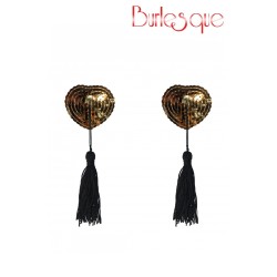 SublimLove Loveshop 42 Nipple Gipsy Coeur Sequin et Pompon Noir