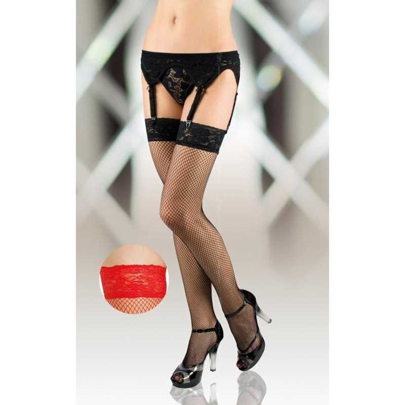 SublimLove Loveshop 42 Bas Résille Moyenne Jarretière Dentelle SublimLove Loveshop 42 Bas Résille Moyenne Jarretière Dentelle