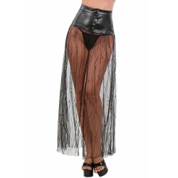 SublimLove Loveshop 42 Jupe Serre Taille Effet Cuir et Tulle