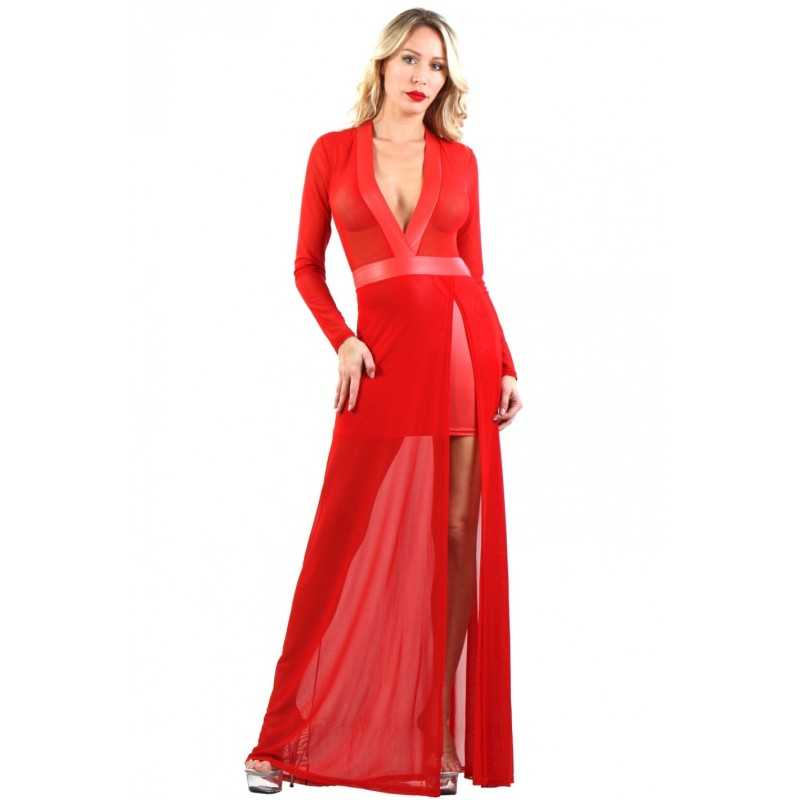 SublimLove Loveshop 42 Robe Longue Micro Résille et Partie Jupe SublimLove Loveshop 42 Robe Longue Micro Résille et Partie Jupe