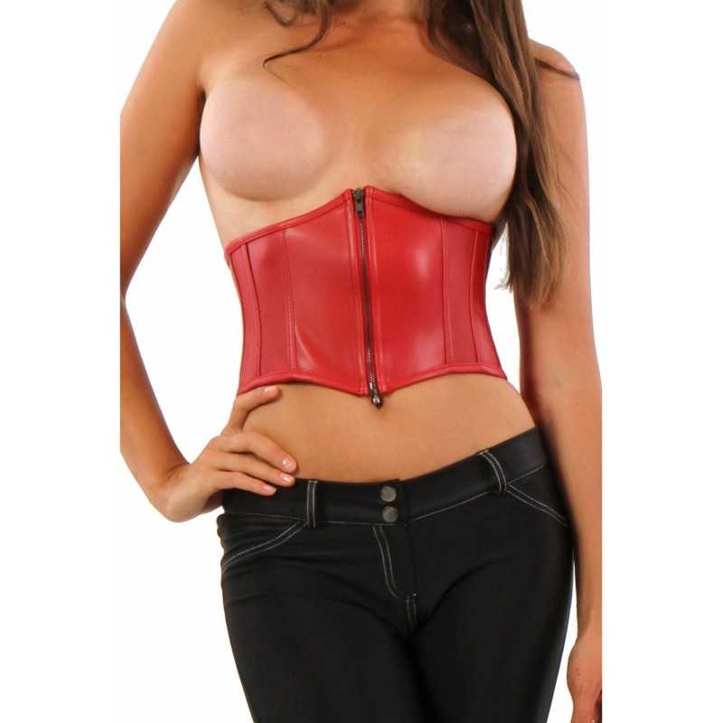 SublimLove Loveshop 42 Serre Taille Simili Cuir Zip et Lacé SublimLove Loveshop 42 Serre Taille Simili Cuir Zip et Lacé