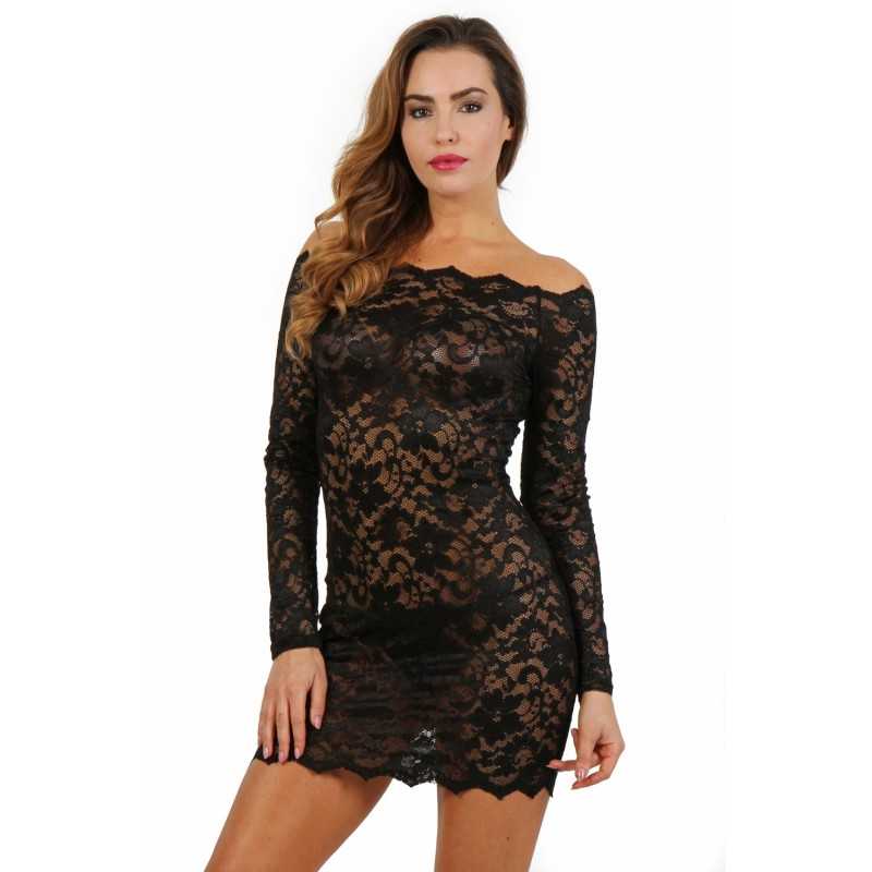SublimLove Loveshop 42 Robe Manches Longues en Dentelle SublimLove Loveshop 42 Robe Manches Longues en Dentelle
