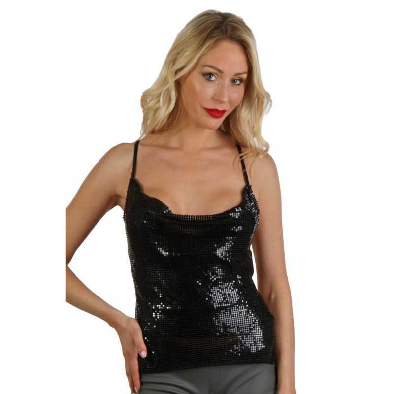 SublimLove Loveshop 42 Top Métallisé Dos Nu Lacé SublimLove Loveshop 42 Top Métallisé Dos Nu Lacé