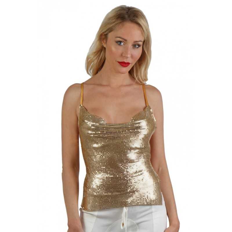 SublimLove Loveshop 42 Top Métallisé Dos Nu Lacé
