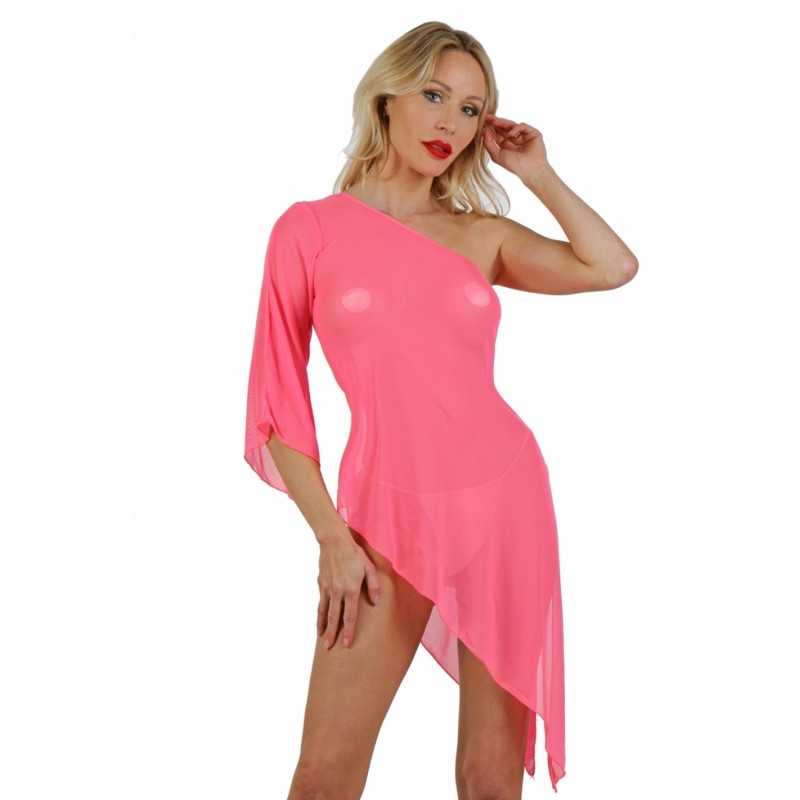 SublimLove Loveshop 42 Robe Asymétrique Micro Résille SublimLove Loveshop 42 Robe Asymétrique Micro Résille