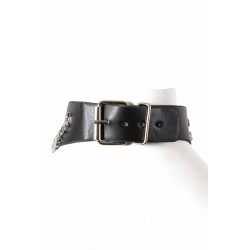 SublimLove Loveshop 42 Collier Chainette Simili Cuir Noir