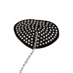 SublimLove Loveshop 42 Nipple Coeur Noir Strass et Chainette