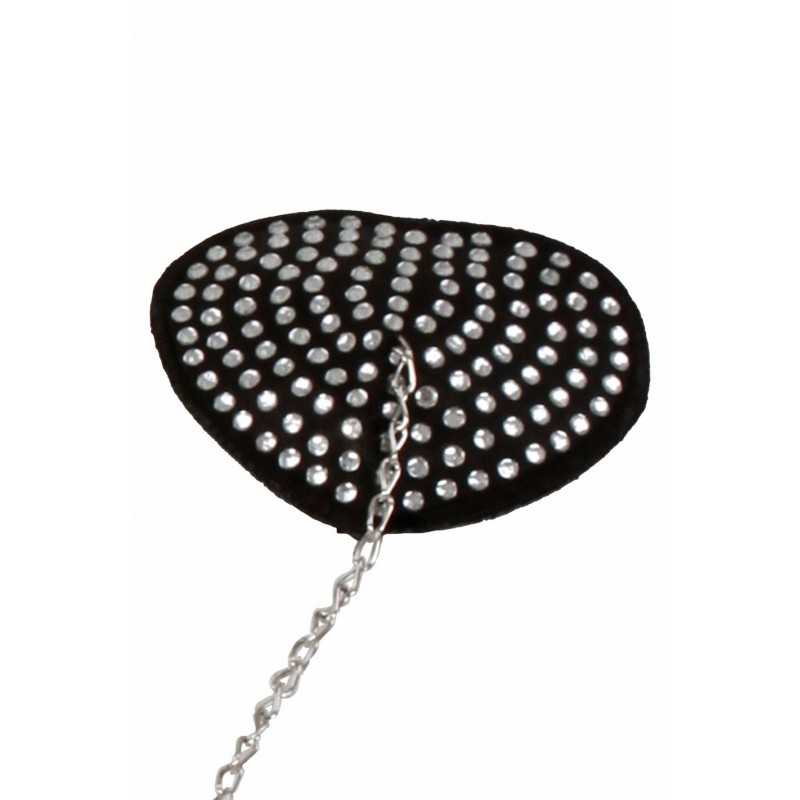 SublimLove Loveshop 42 Nipple Coeur Noir Strass et Chainette SublimLove Loveshop 42 Nipple Coeur Noir Strass et Chainette