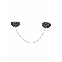 SublimLove Loveshop 42 Nipple Coeur Noir Strass et Chainette