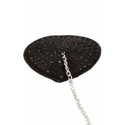 SublimLove Loveshop 42 Nipple Coeur Noir Strass et Chainette