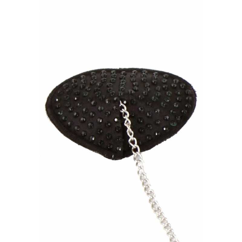 SublimLove Loveshop 42 Nipple Coeur Noir Strass et Chainette SublimLove Loveshop 42 Nipple Coeur Noir Strass et Chainette