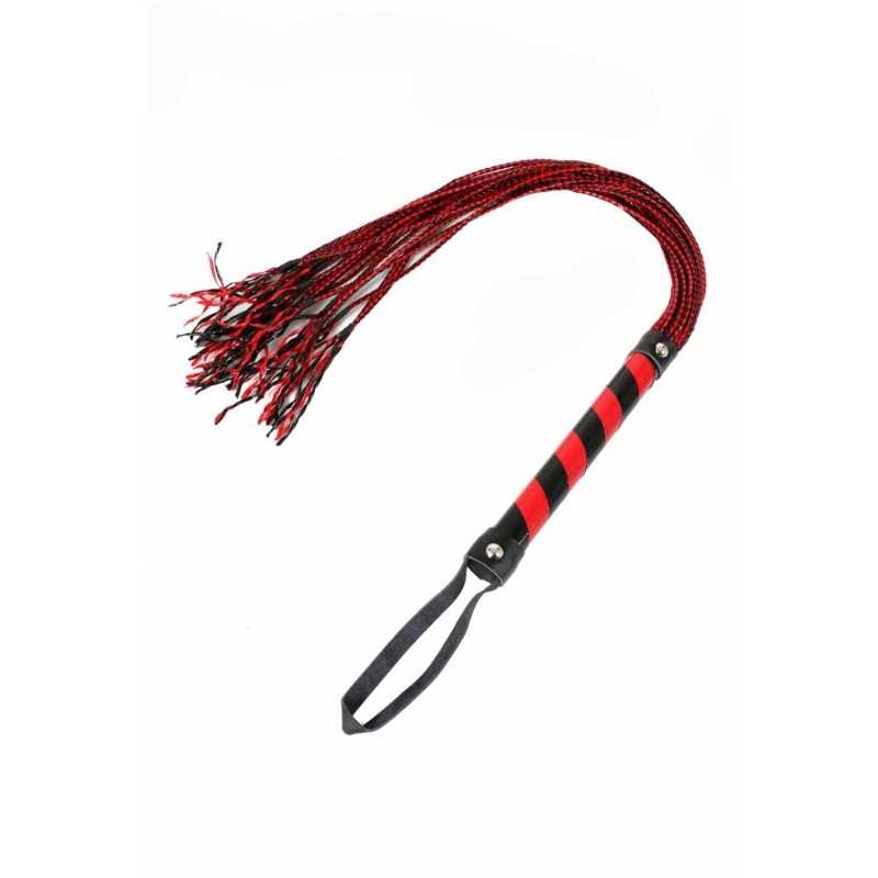 SublimLove Loveshop 42 Martinet Noir Rouge Lanières Tréssées SublimLove Loveshop 42 Martinet Noir Rouge Lanières Tréssées