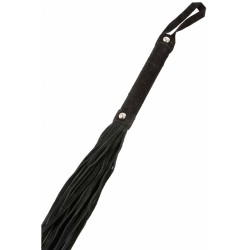 SublimLove Loveshop 42 Martinet Noir Effet Daim Avec Rivets 50Cm