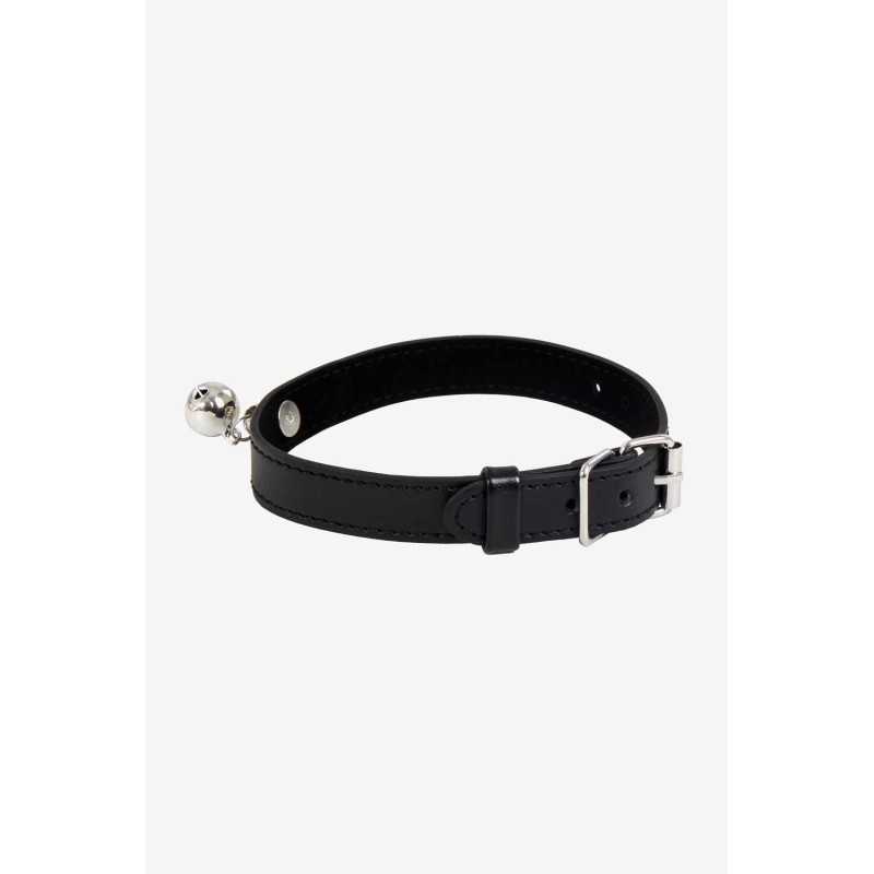 SublimLove Loveshop 42 Collier Clochette Simili Cuir Noir