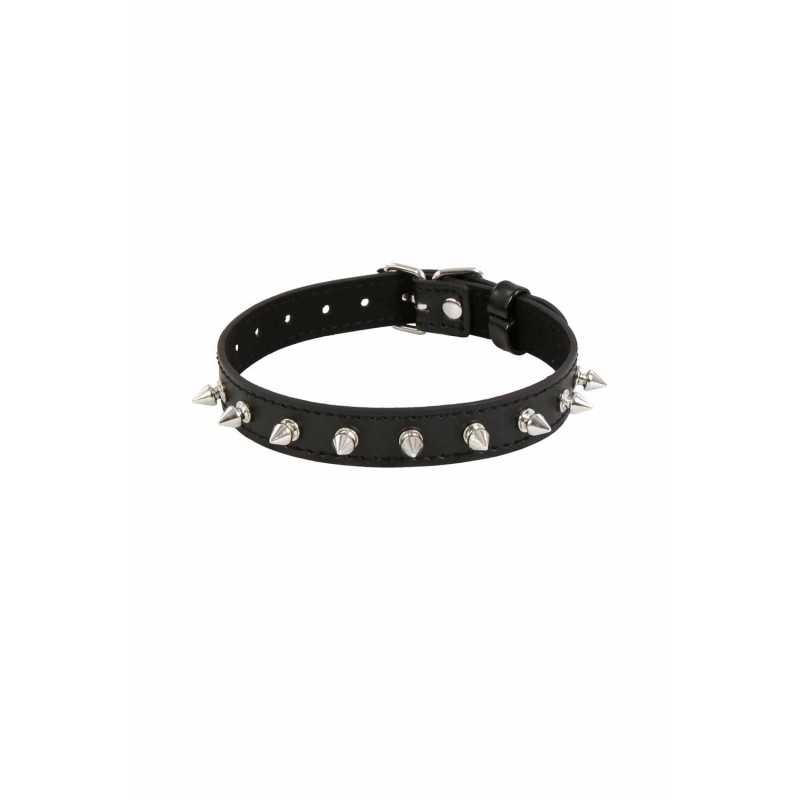 SublimLove Loveshop 42 Collier Pointe Pics Simili Cuir Noir SublimLove Loveshop 42 Collier Pointe Pics Simili Cuir Noir