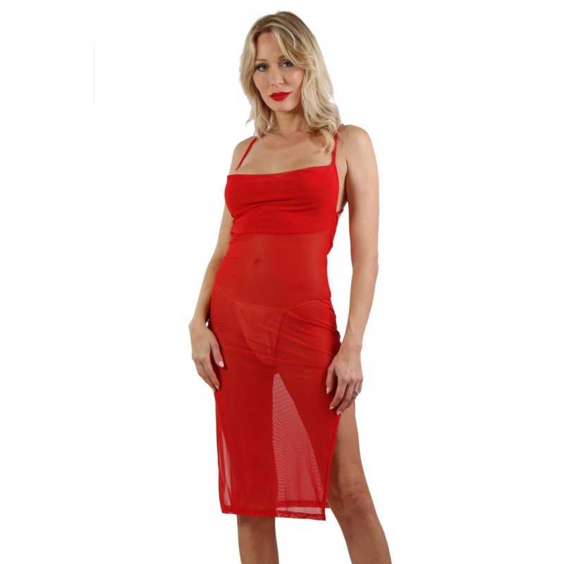 SublimLove Loveshop 42 Robe Noire Micro Résille Dos Nu