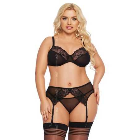 SublimLove Loveshop 42 Marelle ensemble dentelle noire 3 pièces